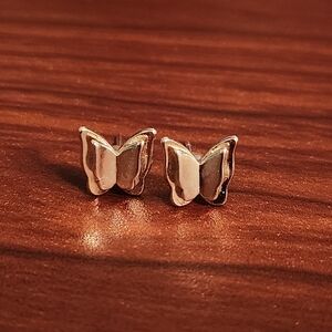 Silver Butterfly Earrings